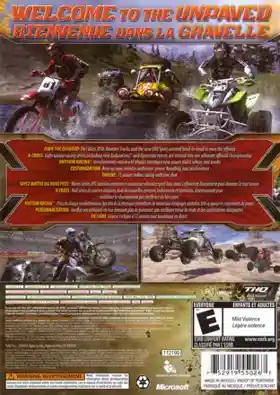 MX vs ATV Untamed (USA) box cover back